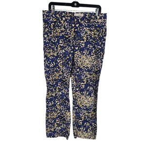 Cacharel made for RIW Charleston womens size US 12 blue yellow floral pants